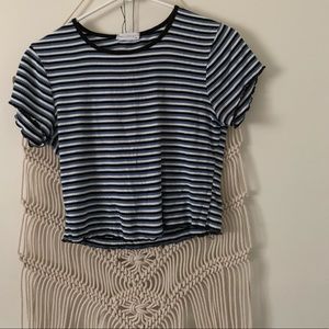 Stipe crop tee shirt